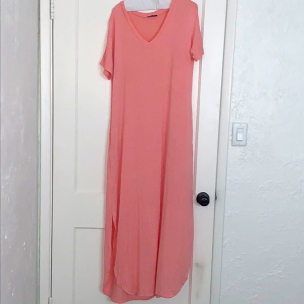 Pink maxi T-shirt dress